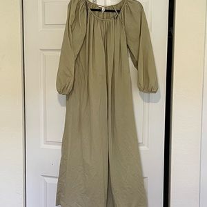 H&M raglan sleeve sage green midi/maxi dress